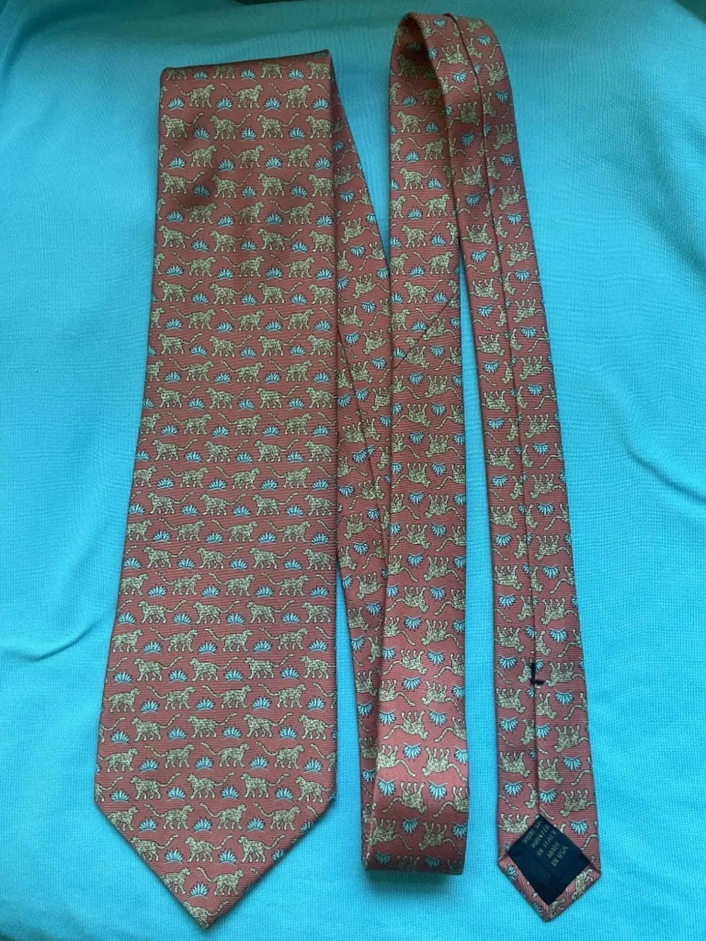 Brooks Brothers Leopard Silk Tie